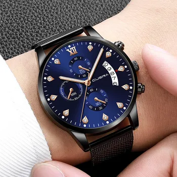 

Mens Watches relogio masculino watches men Fashion Sport Stainless Steel Case watch Quartz Business Wristwatch reloj hombre