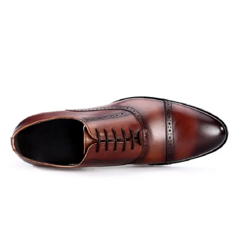 Marca Hecho Oxfords De Genuino Negocios Mano Partido Lujo A Vestido Los Mycolen Negro brown Zapatos Hombres Para Cuero Hombre Zapato Personalizado 7c4Cq1