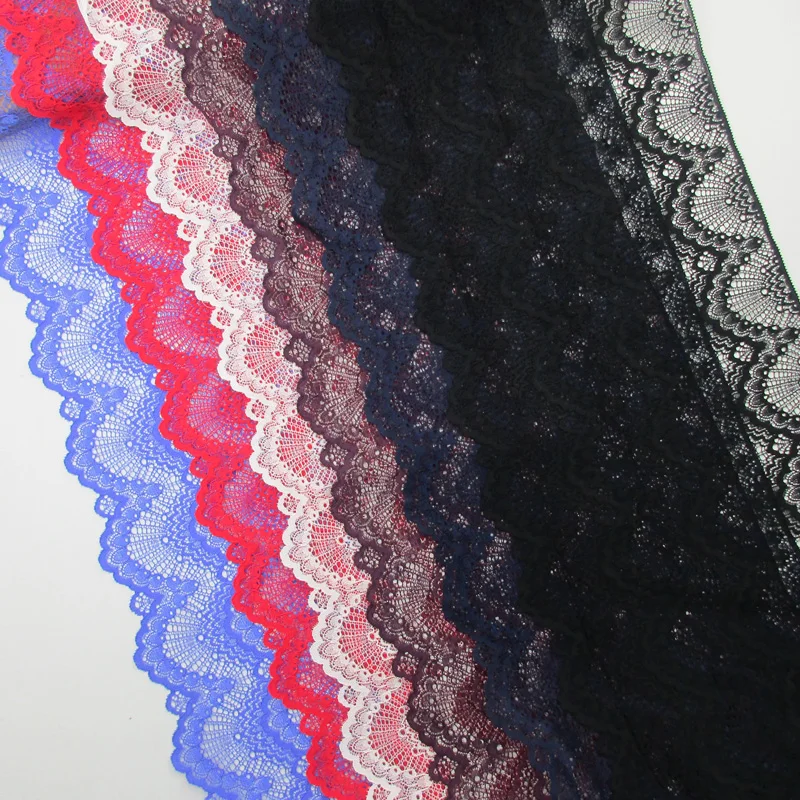 

1YDS 22CM Width QJH Handmade DIY Guipure Embroidery Lace Trim Home Decoration Lace Fabric Sewing Clothing Accessories Blue Lace