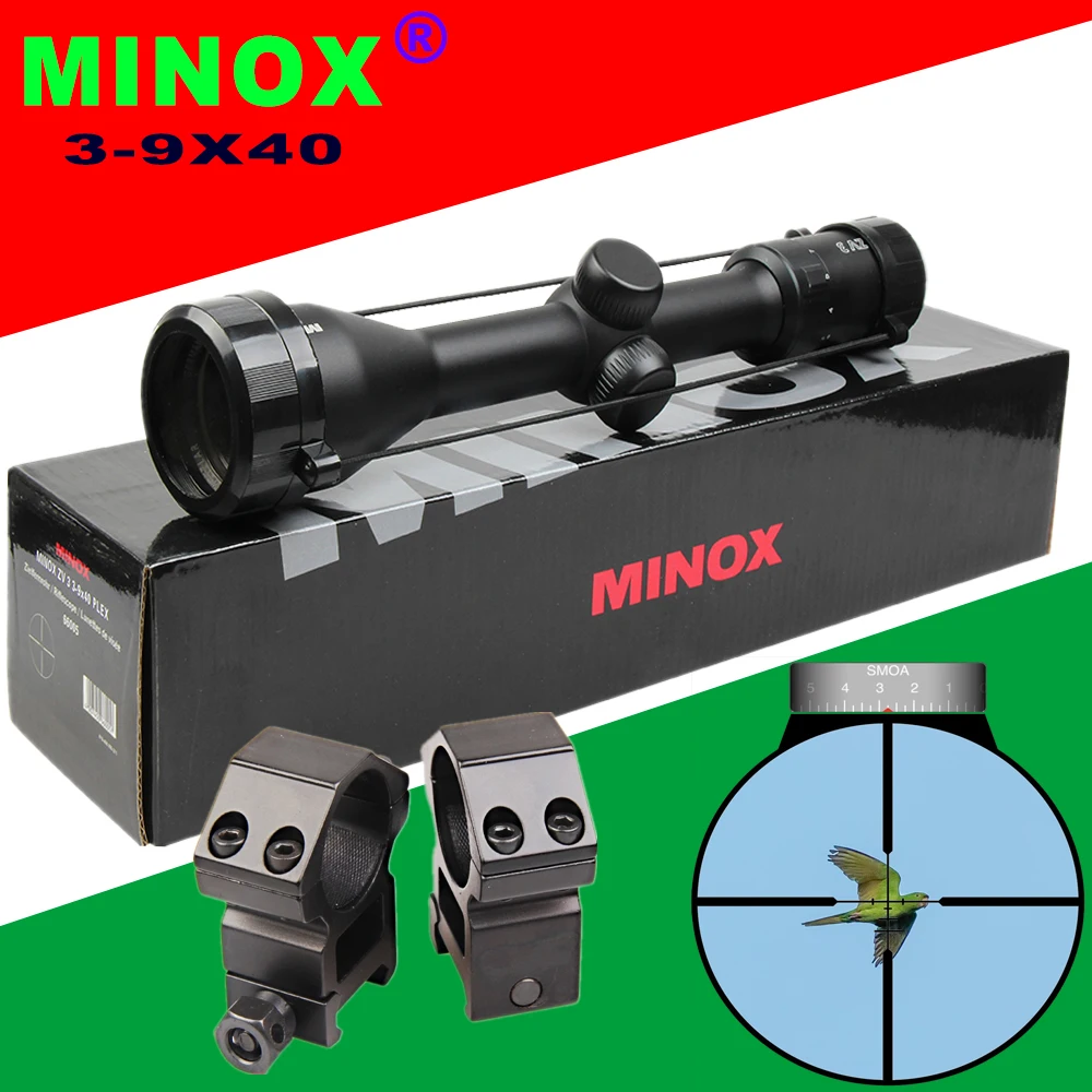 

NEW MINOX 3-9X40 Optical Sight Riflescope Long Eye Relief Tactic Outdoor Hunting Scope Air Rifle Sniper rifle gun Accessories