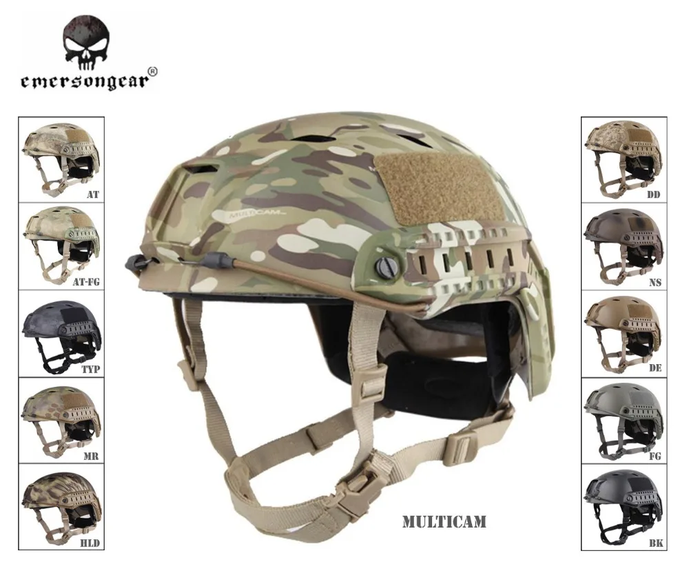 

Military Airsoft Helmet Combat EMERSON Fast Helmet BJ Type Multicam Black EM5659