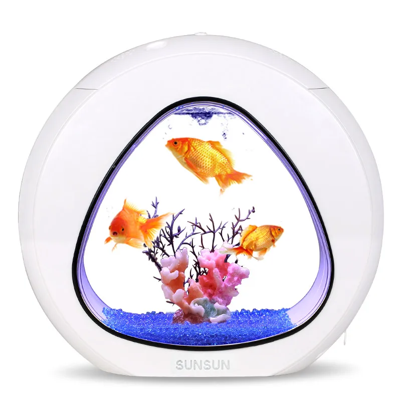 Sunsun Ekologi Tangki Ikan Integrasi Filter Lampu Led Sistem Mini