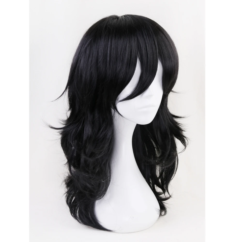 Аниме My Hero Academia Akademia Shouta Aizawa 45 см черный волнистый парик термостойкие синтетические косплэй костюм парик + бесплатная парик кепки