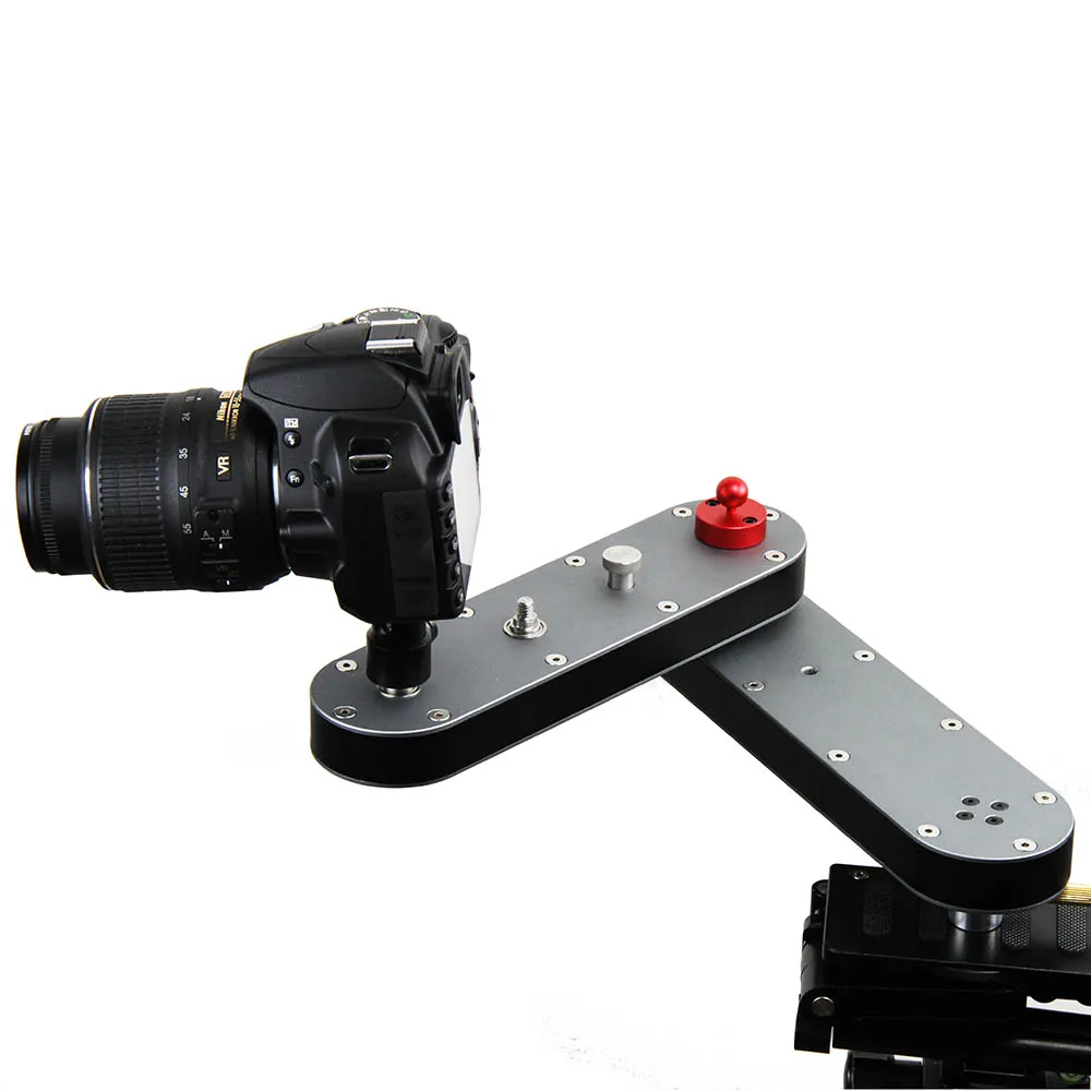  Camera Slider Rail Track Dolly with Panning and Linear Motion Extends Up to 4x Distance for DSLR Ca