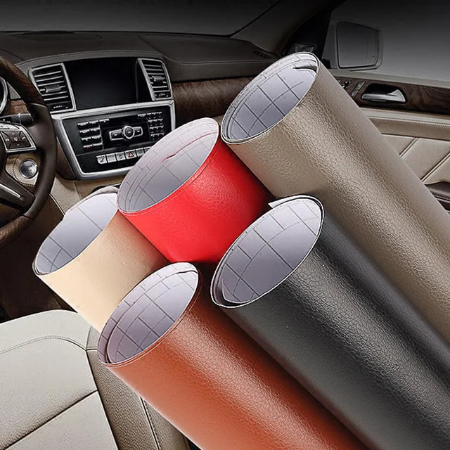 1.52m*30m Self adhesive pvc leather vinyl wrap for car door edge handle