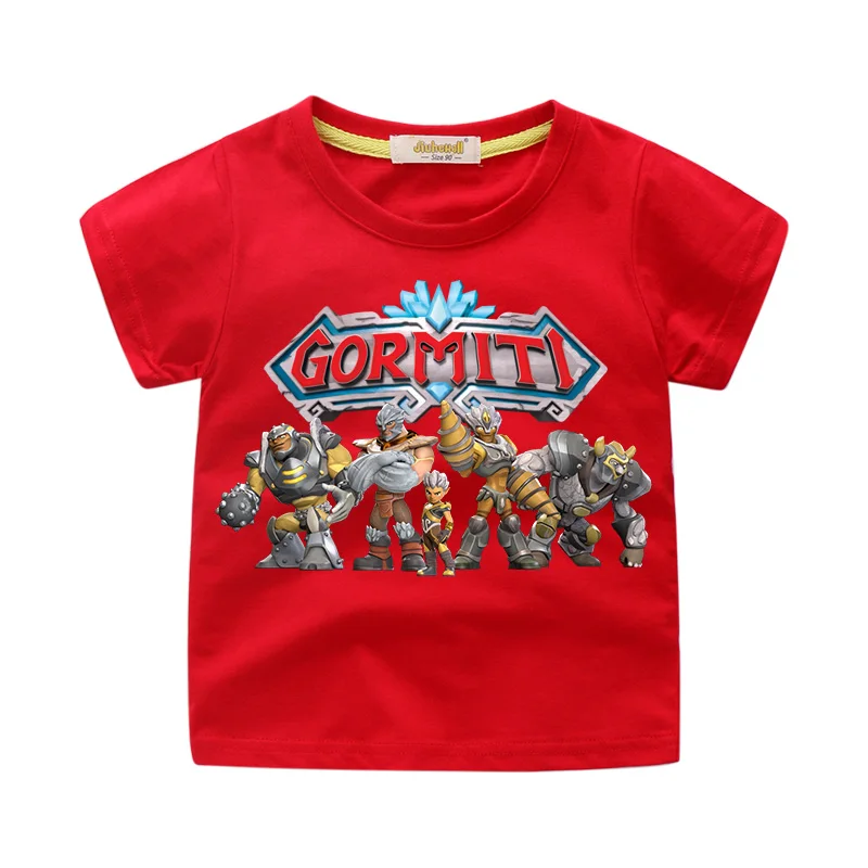 Children Gormiti Games Clothing T-shirts Boy Girls White Casual Summer Tshirts Costume Kids Tee Tops Baby 100%Cotton Shirt WJ197 (2)