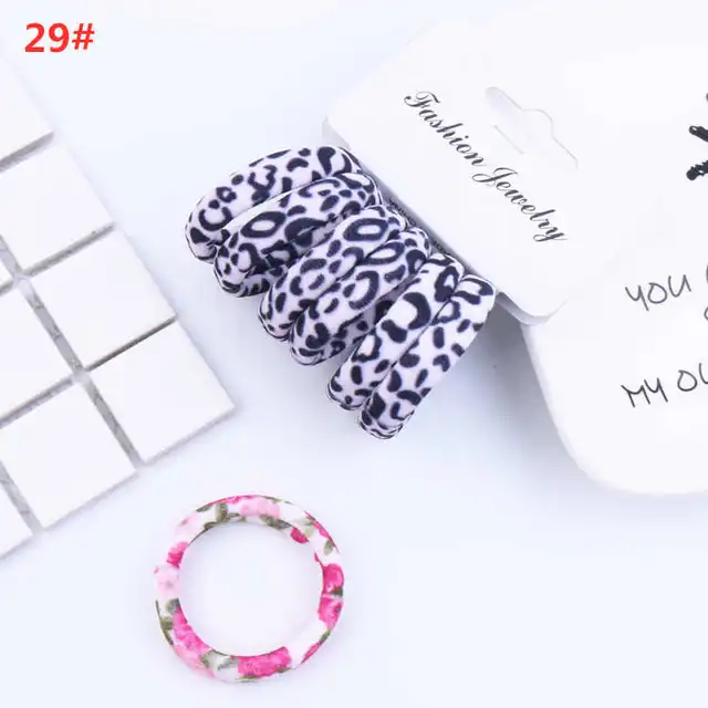 6PCS/Sett Cute Girls Elastic Hair Bands Scrunchies Ponytail Holder Rubber Bands Hair Ties Sweet Kids Hair Rope Hair Accessories style 29