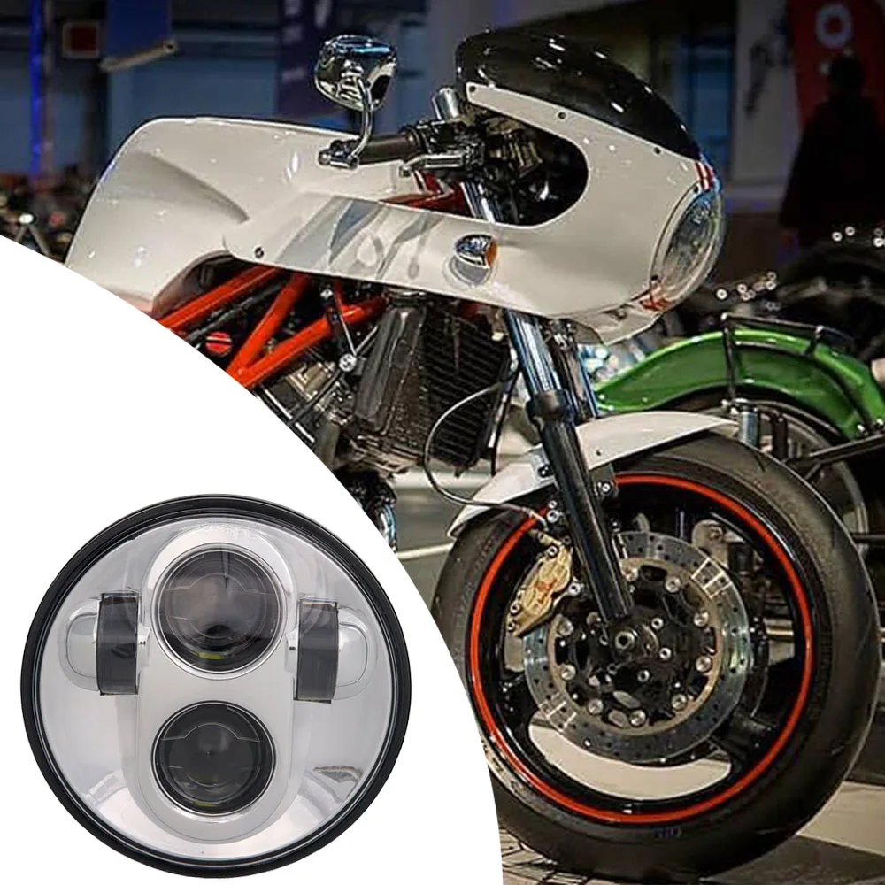 Для Harley 5 3/" мотоцикл H4 огни 5,75 inch налобный фонарь для Harley Davidson фара Moto проектор DRL