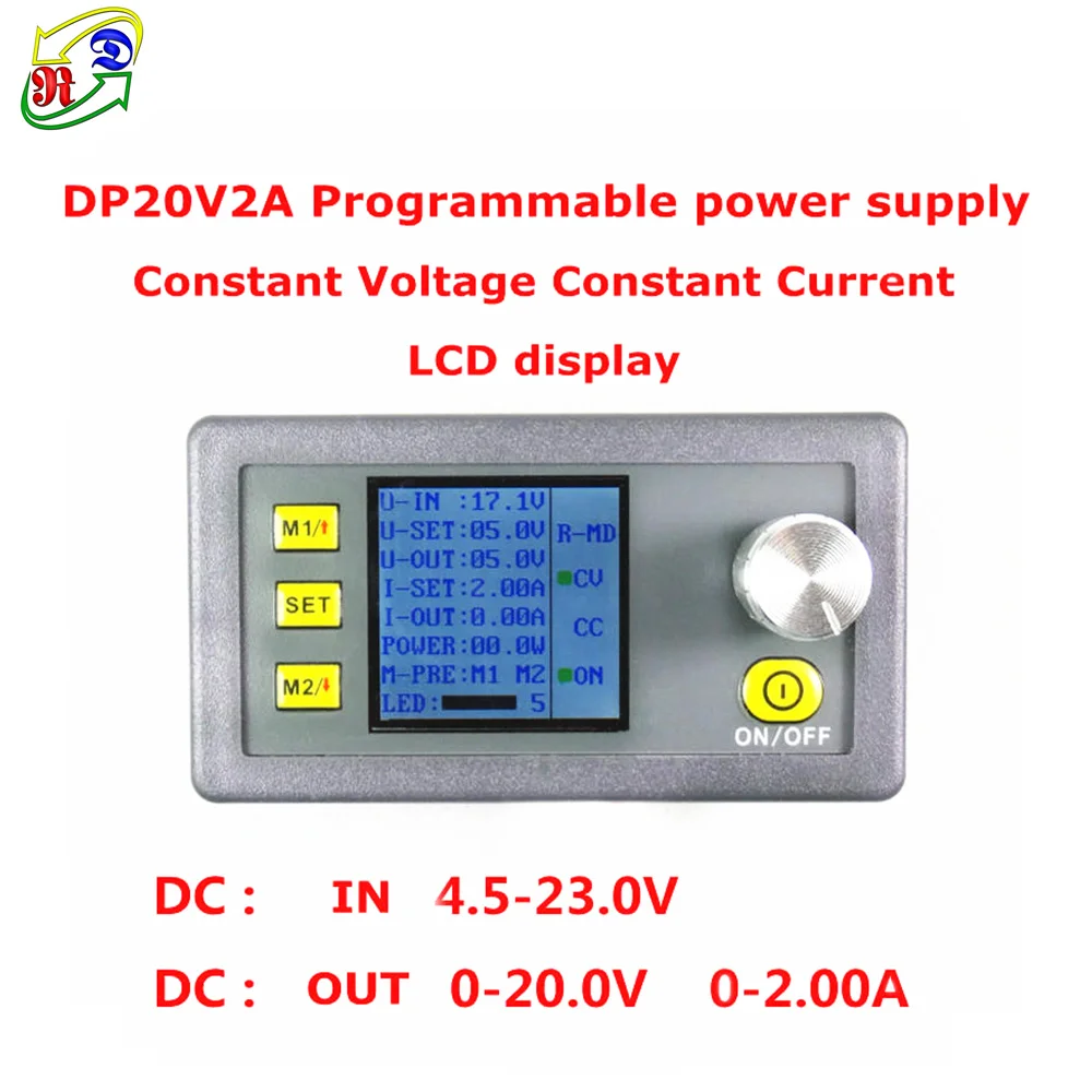 RD DP20V2A постоянное напряжение и ток понижающий Программируемый Модуль питания понижающий преобразователь напряжения ЖК-дисплей Вольтметр