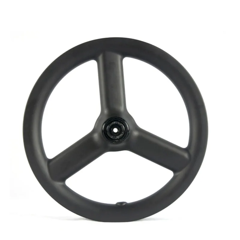 

12 inch small rim three knife carbon fiber wheel set children's slide car wheel bicycle folding car carbon fiber rim