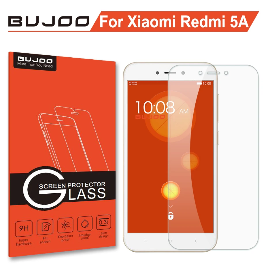 100% оригинал BUJOO 2.5D 0 3 мм 9H прозрачное закаленное стекло для Xiaomi Redmi 5A Xiomi Hongmi 5 A