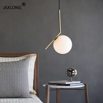 

Nordic LED Glass Ball Pendant Lights Bedroom Bedside Creative Magic Beans Hanging Lamp Modern Home Decor Lights & Lighting