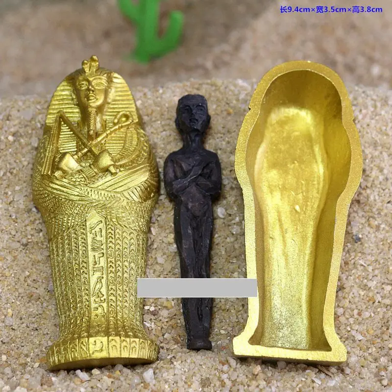 1pcs Resin Ancient Egyptian Coffin Figurine Sculpture Egypt Mummy Statue Small Ornaments Miniature Model Fish Tank Decoration4