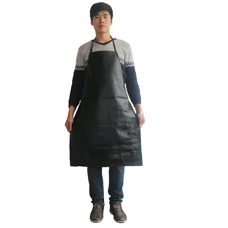 Waterproof Aprons Oil-proof Pu Leather Bib Apron Labor Working Protective Clothing For Canteens Kitchen Restaurants (3)
