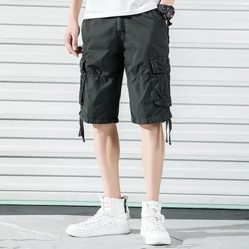 

Mens Cargo Shorts Multicolor Loose Casual Short Pants Male Work Travel Dating Jogging Compression Distressed Mid-waist Shorts