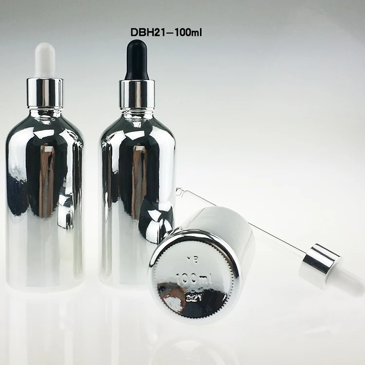 100PCS 100ml silver glass dropper bottle ,100 ml dropper bottles for