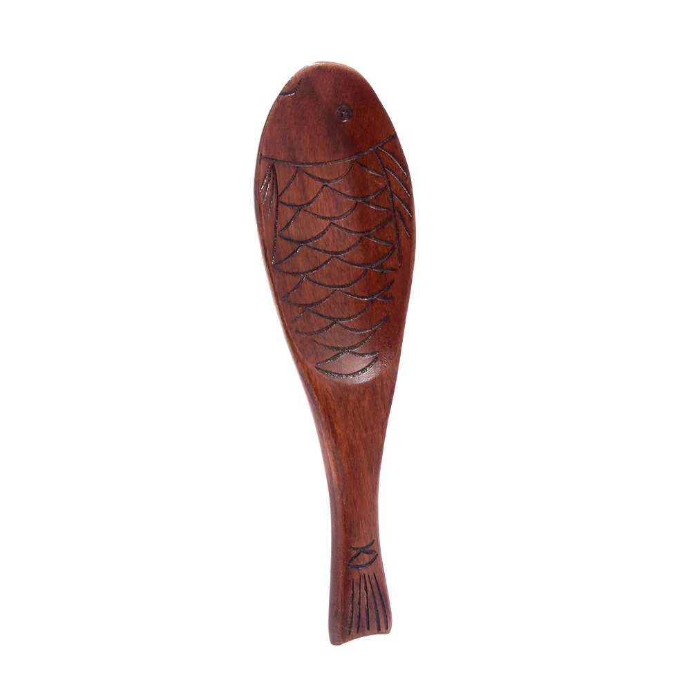Забавная, в форме рыбы деревянная бамбуковая ложка кухонная утварь домашняя ложка для Риса Кухня уникальные столовые приборы инструменты