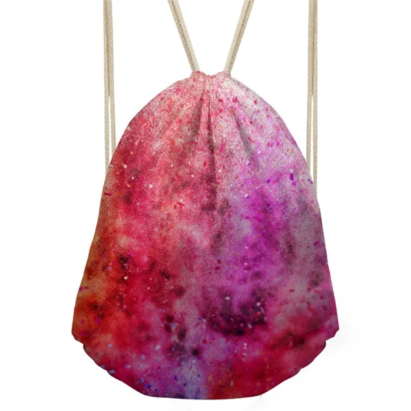 INSTANTARTS Модные женские и мужские мешки с Кулиской красочные Галактическая Туманность принт женские пляжные рюкзаки Softback карман для хранения - Цвет: CC4051Z3