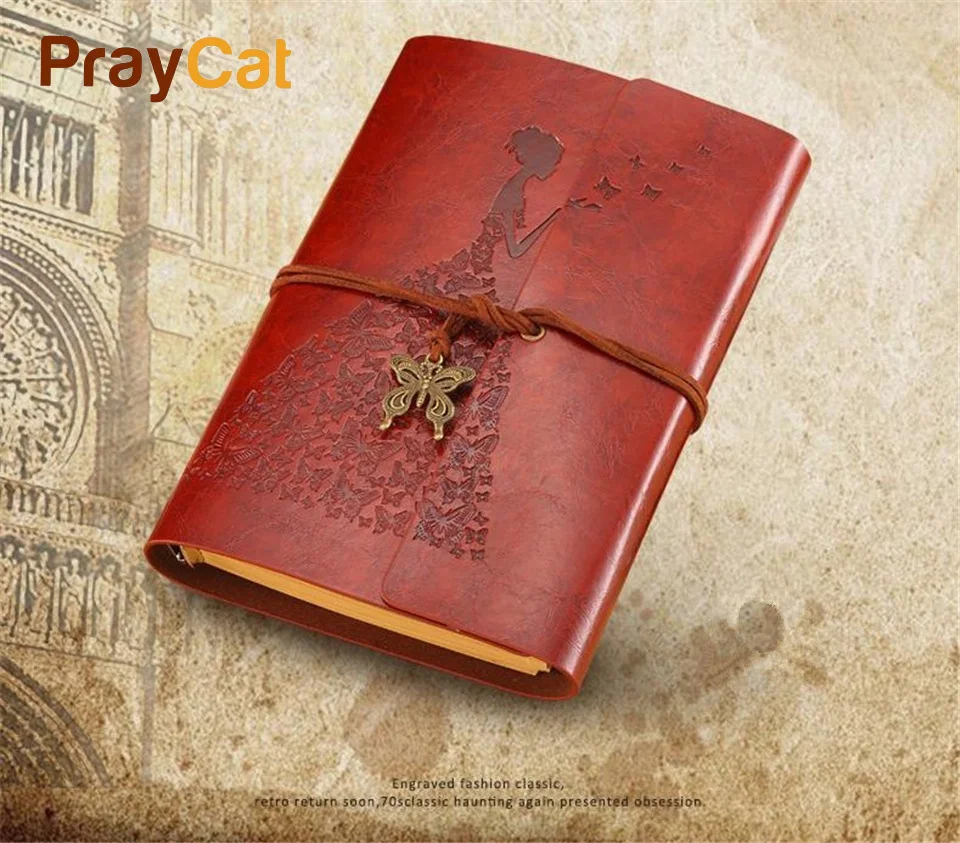 

Travel Notebook Vintage Notebook Sparil Leather Writing Note Diary Notebook Planner Journal Blank Kraft Paper Custom Logo