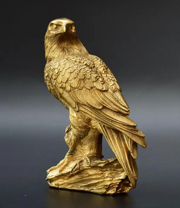

Chinese Handmade Bronze Statue Bird Owl Sculpture Decoration Silver/Golden Eagle Bronze Statue Decoration
