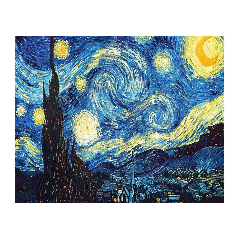 

Home Decoration 3D DIY Diamond Embroidery Van Gogh Starry Night Cross Stitch Kit Abstract Oil Diamond Painting Resin WZ