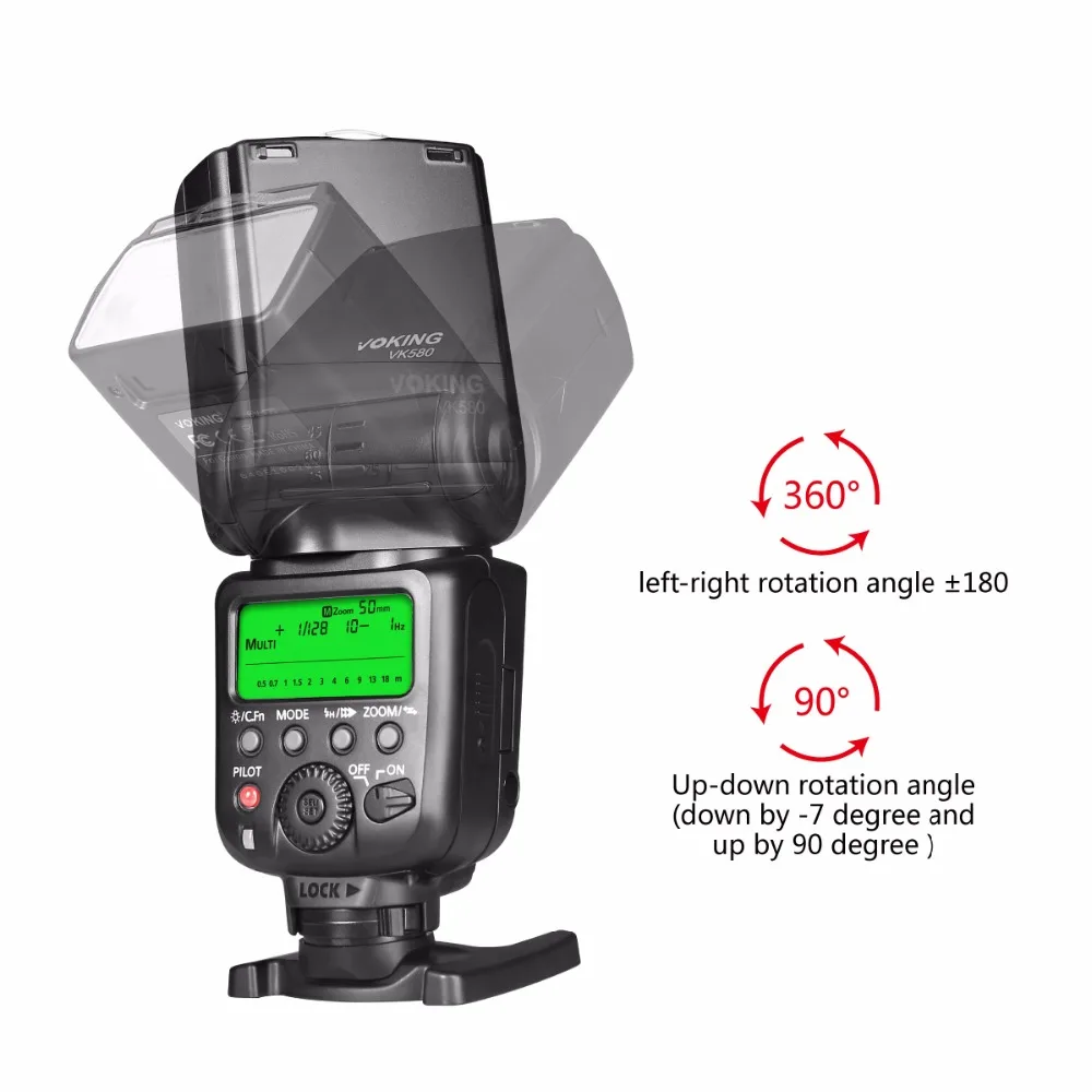 Voking пластин Speedlight с ttl флэш-VK580 для Canon 70d 6d 5d2 70d 600d 60d 650d цифровых зеркальных камер