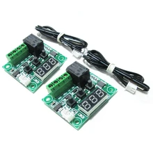 2x W1209 12V DC Digital Temperature Controller Board Mini Electronic Temperature Temp Control Module Switch Green