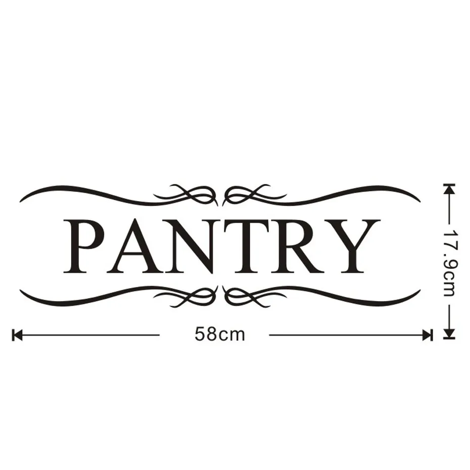 Pantry Signs Wall Sticker For Restaurant Door Decoration Removable