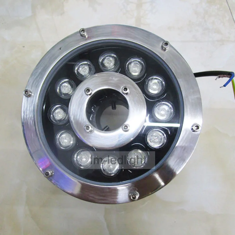 RGB LED piscina luz 12 V 12 W IP68 LED luz subacuática caliente/neutral/frío blanco rosa amarillo azul Piscina