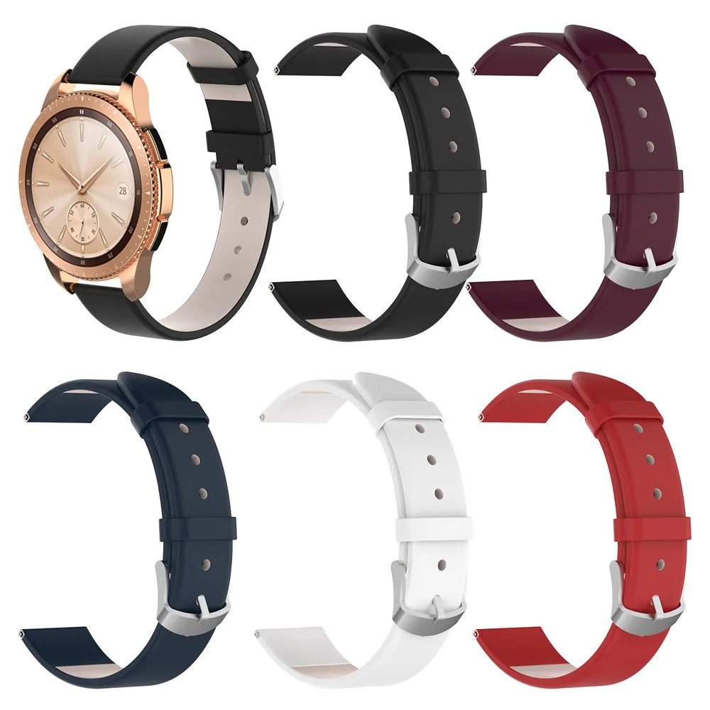 

42/46 mm Genuine Leather Watch Band Wrist Straps Bracelet for Samsung Galaxy Watch New High Quality #YL10