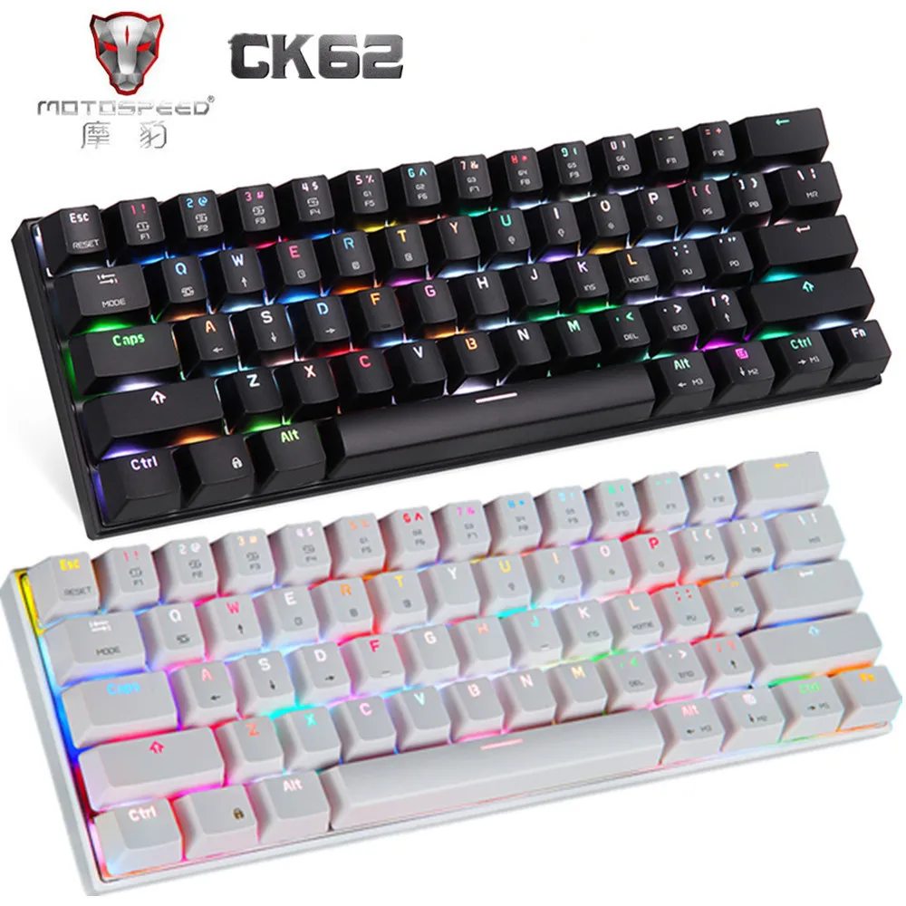 MOTOSPEED CK62 механическая клавиатура Bluetooth беспроводной двойной режим с RGB подсветкой