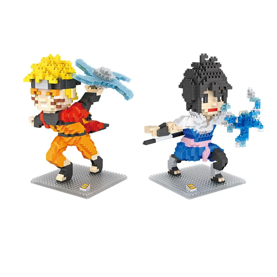 

Diamond Bricks Japan Cartoon NARUTO Ninja Figure Sasuke Building Blocks Educational Assemble Model Bricks Gift toys for children
