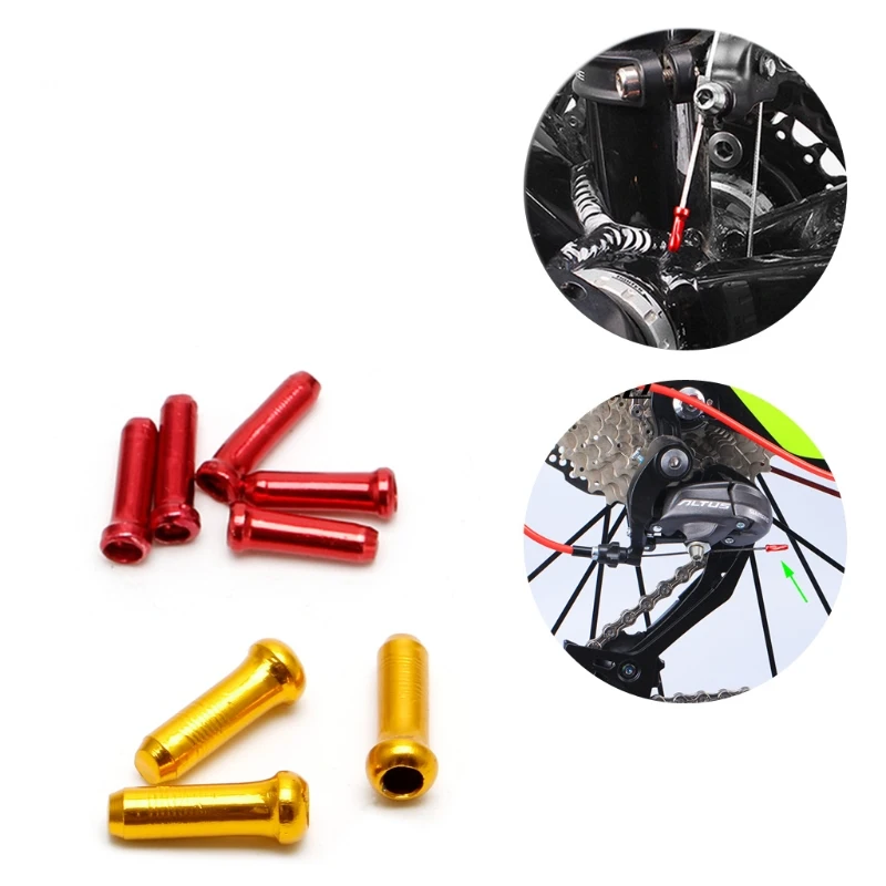 30Pcs Bicycle Brake Wire End Core Cap Cable Aluminum Cover Gear Bike Parts`