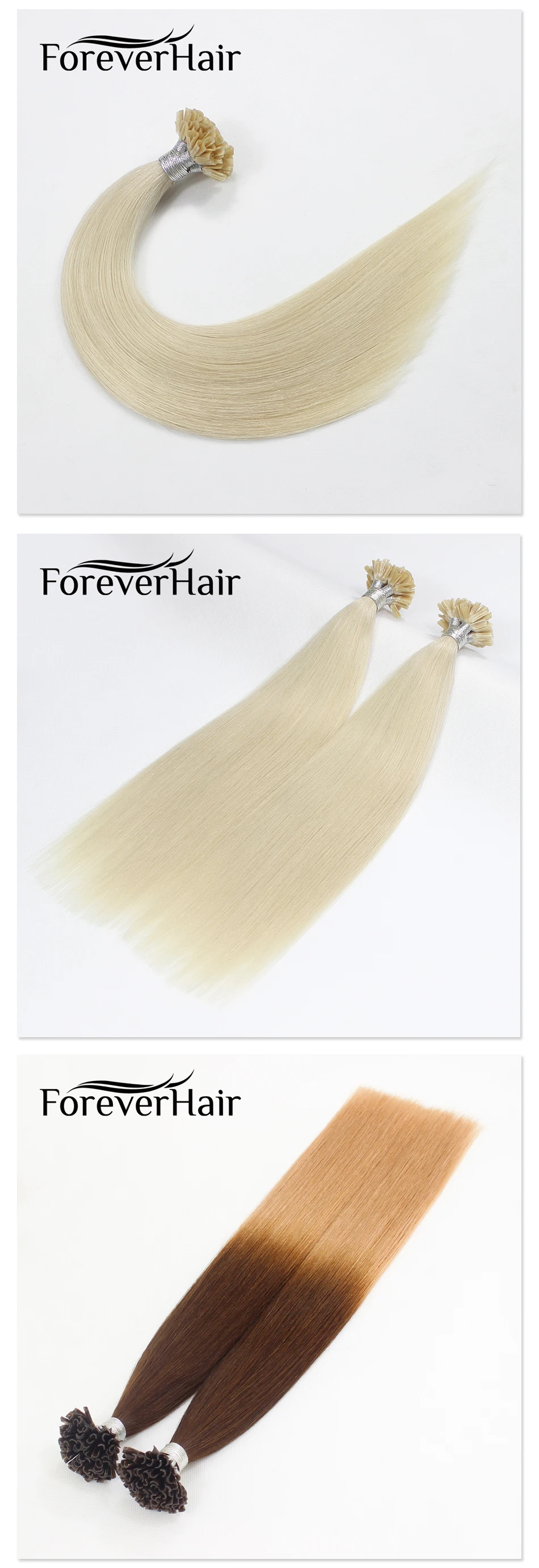 FOREVER HAIR 0,8 г/локон 1" 18" 2" Remy капсула человеческих волос наращивание с жидкий кератин красочные волосы 100 s/pack DHL Быстрая