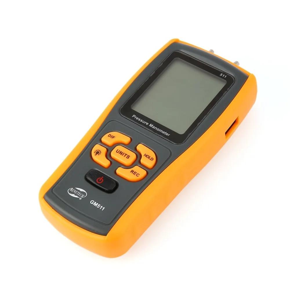 

High precision digital pressure gauge GM511 micro-pressure gauge differential pressure manometer air pressure gauge