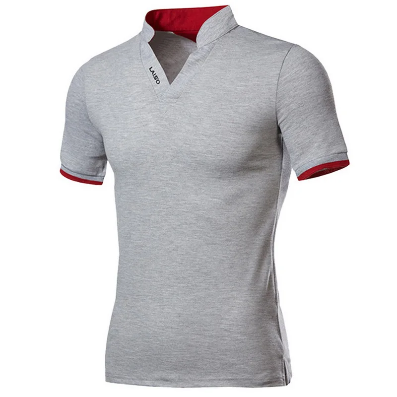 Плюс размер 4XL 5XL Мужская рубашка поло модная брендовая Однотонная рубашка поло летняя мужская повседневная тонкая рубашка-поло с коротким рукавом