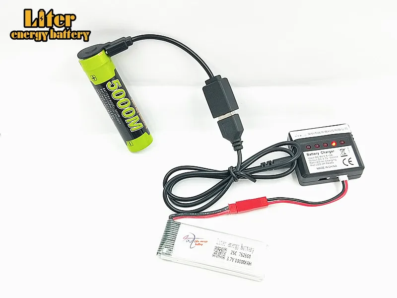 3,7 V 1000 mah 752560 30c LiPo батарея для 8807 8807 W Rc Квадрокоптер запасные части 4в1 баланс зарядное устройство Аксессуары Rc дроны
