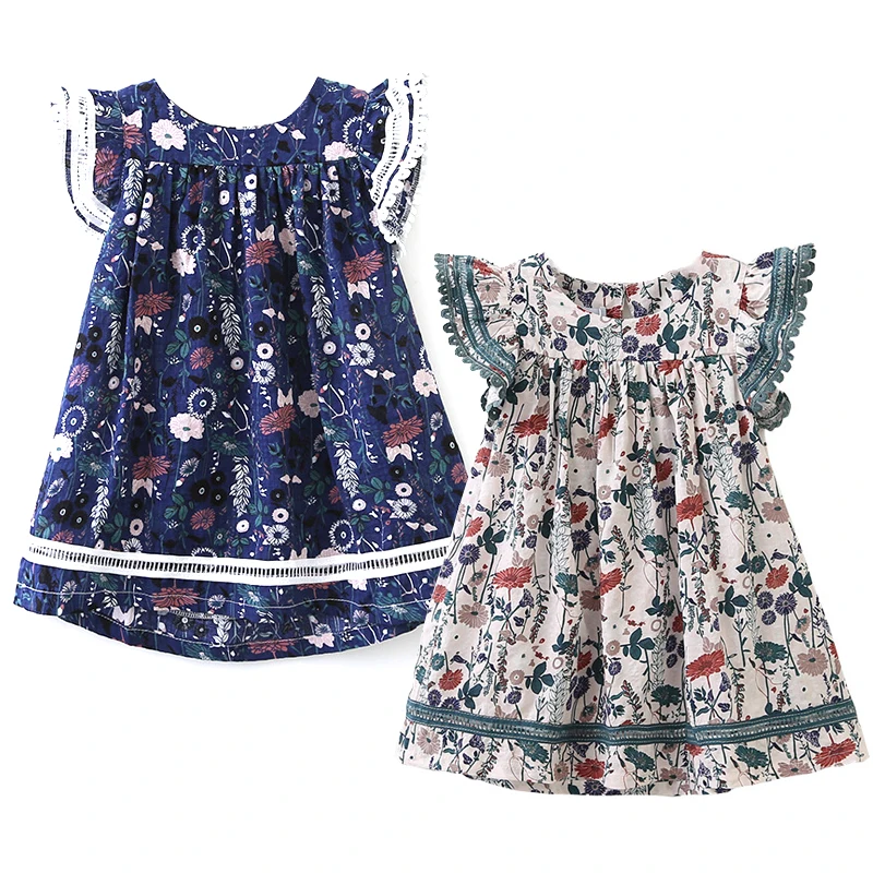 

Baby Girl Dress Toddler Floral Cotton Frocks 2019 Summer Children Holiday Dresses Kids Ruffles Jurk For Girls 2-7Y Clothes