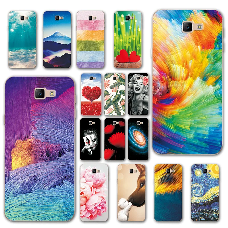 

Flowers Painted Phone Case For Samsung Galaxy J5 Prime Soft Silicone Back Cover For Samsung J5Prime G570F Novelty Capa