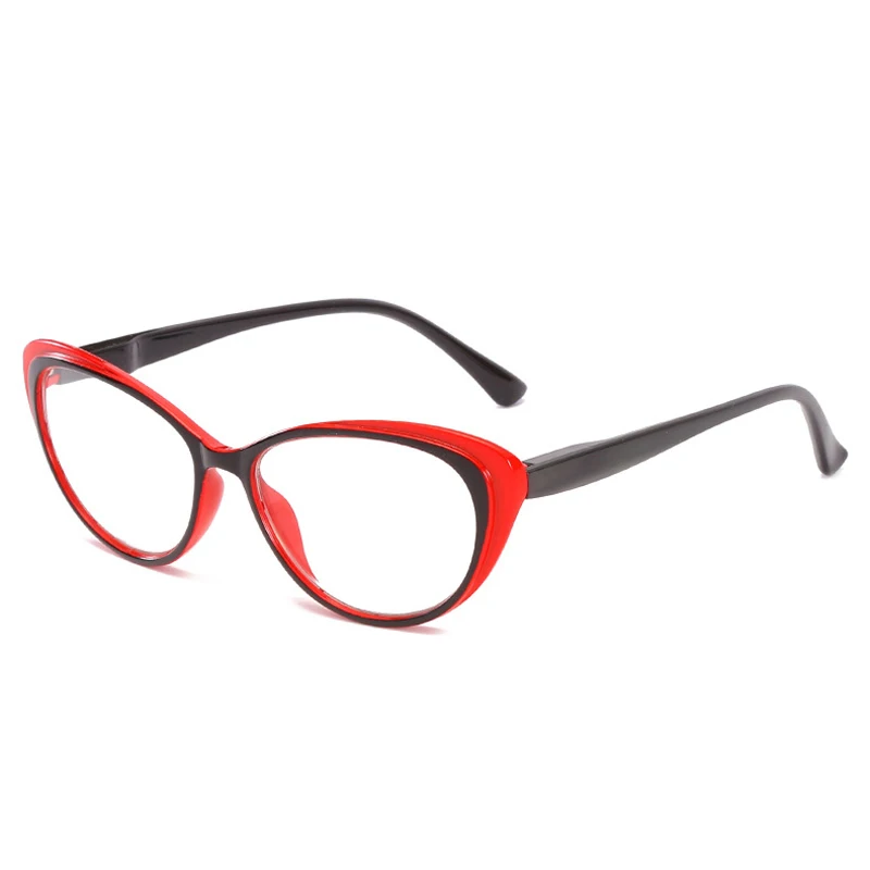 Zilead классические очки для чтения с кошачьими глазами, прозрачные линзы, очки для пресбиопии, очки+ 1,0+ 1,5+ 2,0+ 2,5+ 3,0+ 3,5+ 4,0 унисекс - Цвет оправы: black red