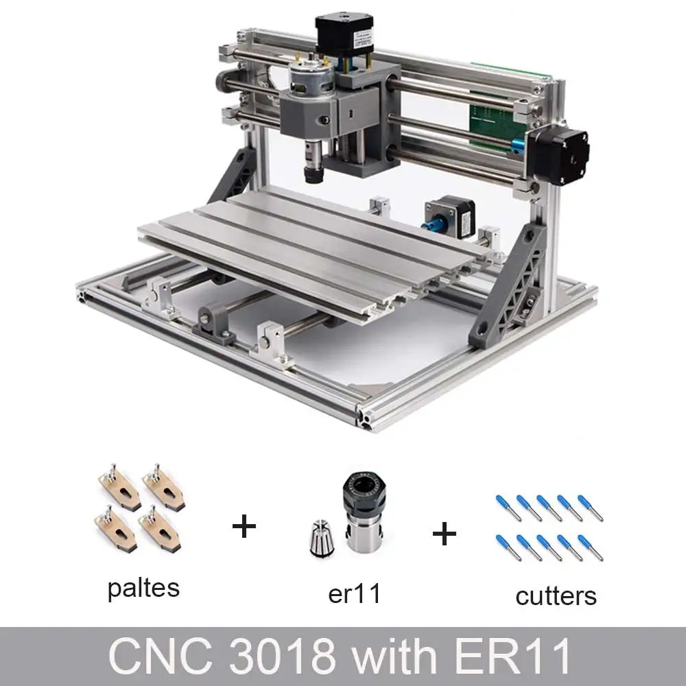 CNC3018 с ER11 Diy мини ЧПУ гравировальный станок лазерная гравировка Pcb ПВХ фрезерный