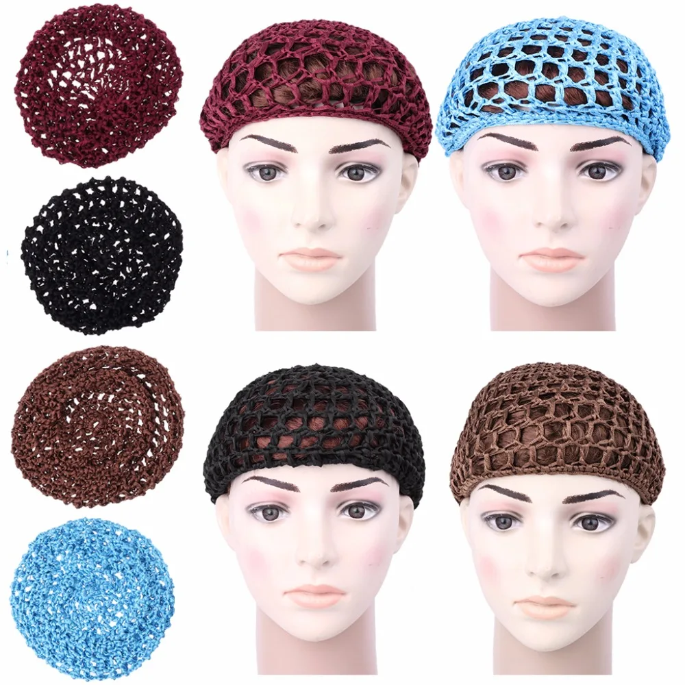 

New Arriva Crochet Hair Hat Snoods Mesh Bun Cover Sleeping Beanie Skull Cap Hat Muslim Soft
