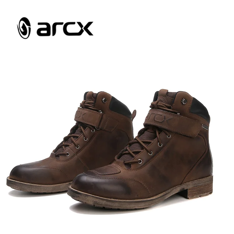 ARCX/Модернизированные износостойкие ботинки для мотокросса для мужчин; мужские повседневные ботильоны из натуральной кожи; Крутые ботинки в байкерском стиле; L60594