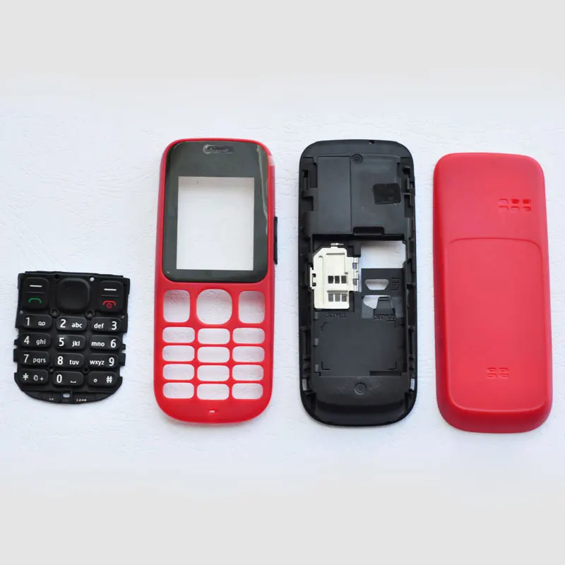BINYEAE полный корпус для Nokia 101 1010 с ключом доска дисплей стекло + средняя рамка