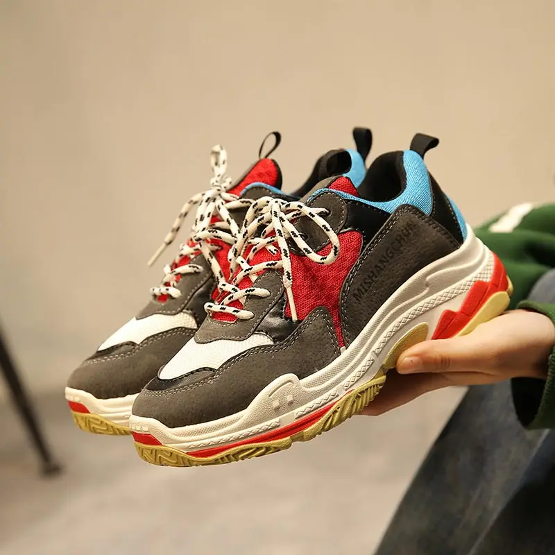 

Shoes woman 2019 new fashion mixed colors women sneakers wedge women shoes tenis feminino casual breathable lace-up ladies shoes