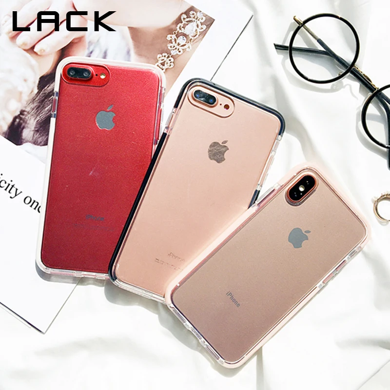 

LACK Simple Clear Full Protect Phone Case For iphone X Case For Apple iphone 6 6S 7 8 Plus X Cover Fashion Lovely Cases Capa