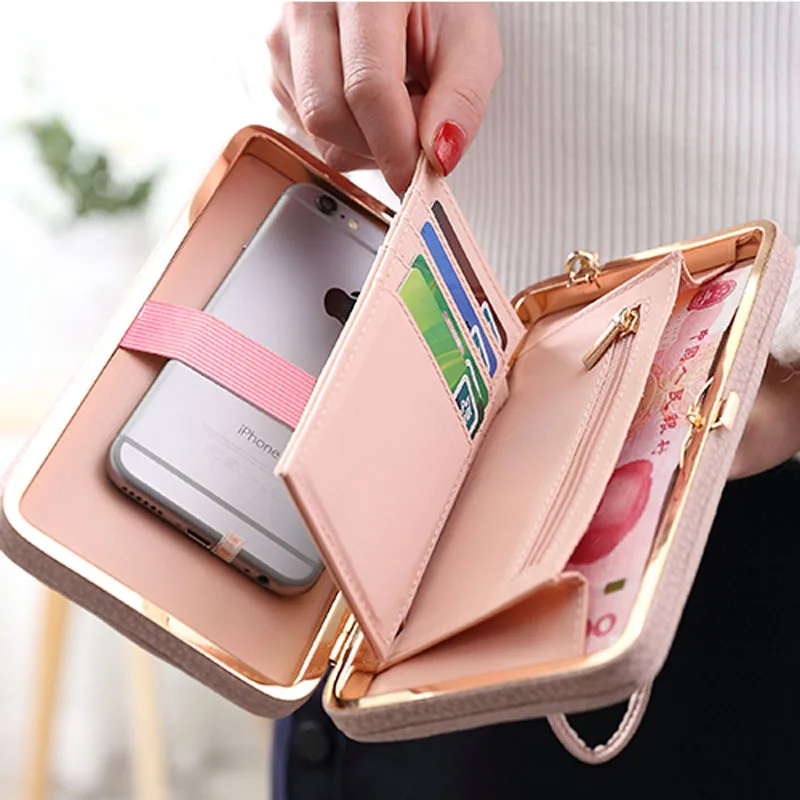 

GZ-LY-GJT Card Holders Cellphone Pocket Gifts For Women Money Bag Clutch Coin Purse Ladies Purse Wallet Female Famous Brand