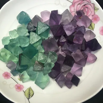 

Natural Crystal Degaussing Stone Gravel , Eight Noodles Fluorite , Decoration 100g