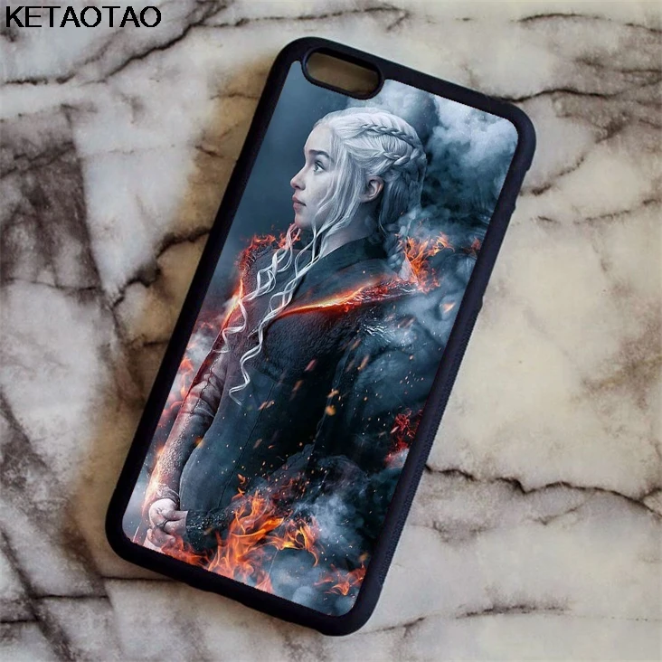 

KETAOTAO Game Thrones Daenerys Dragon Jon Snow Phone Cases for iPhone 4 5S 6S 7 8 X for Samsung Case Soft TPU Rubber Silicone