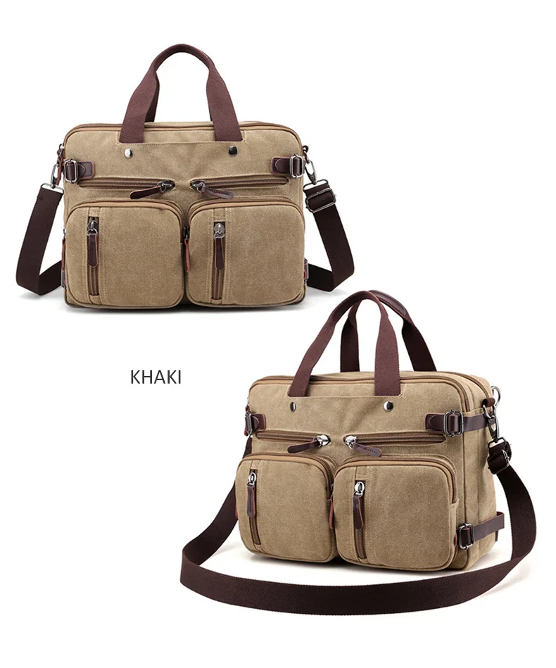 Men Canvas Briefcase Business Laptop Handbag Large Messenger Shoulder Bag Big Casual Male Tote Back Bags Travel Suitcase XA162ZC